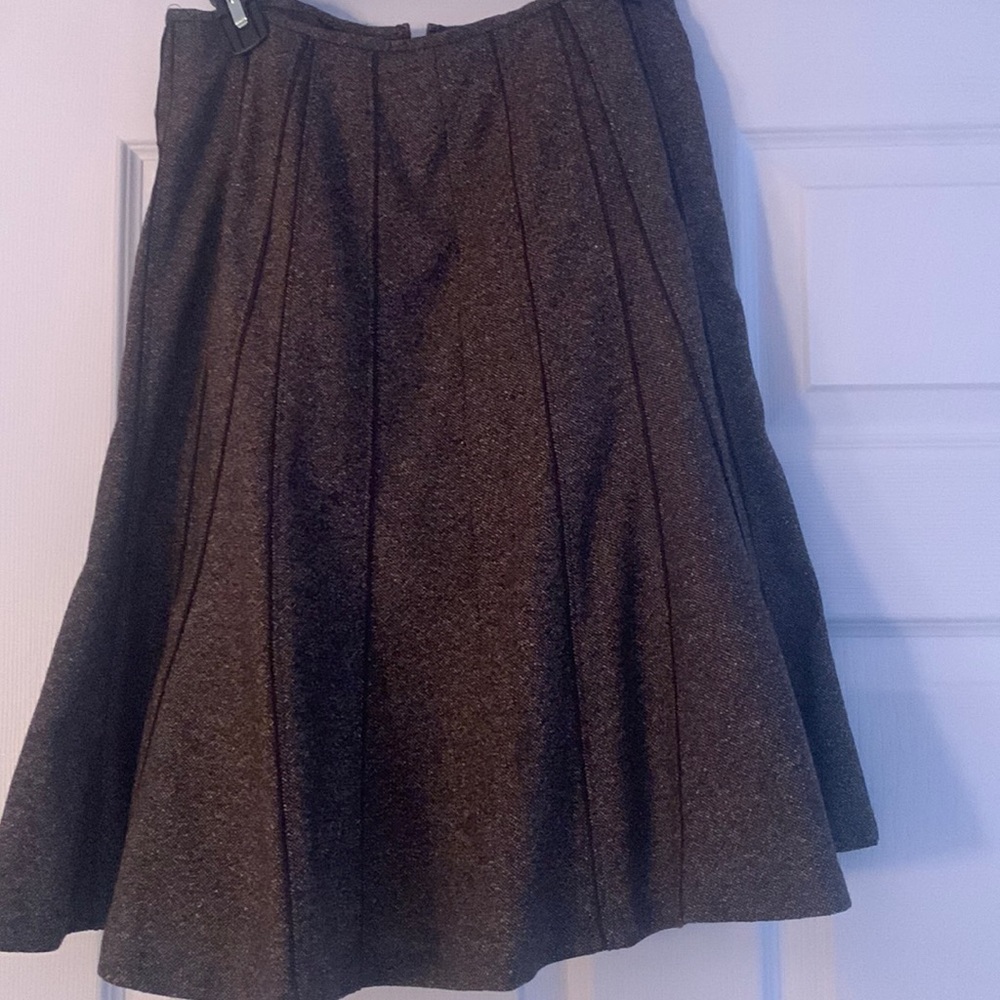 Ann Taylor wool skirt.  Size 2P.  Brown.